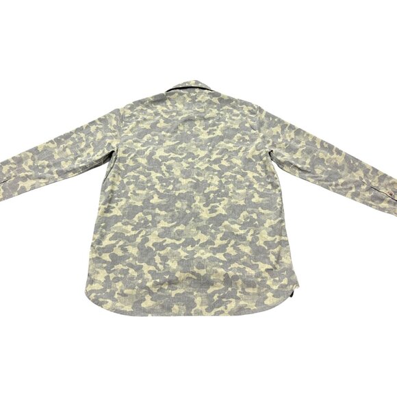 Vintage The North Face Blue Tab Green Camo Button Down Shirt - Picture 6 of 10